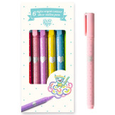 MARKERY ZE SREBRNYM KONTUREM zestaw 6 szt. Djeco 6+