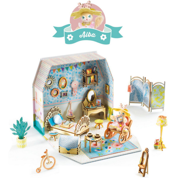 ALBA mini domek MI HOUSE zrób to sam zestaw kreatywny Djeco 8+