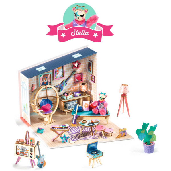 STELLA mini domek MI HOUSE zrób to sam zestaw kreatywny Djeco 8+