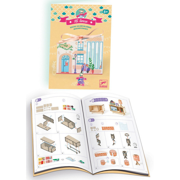 STELLA mini domek MI HOUSE zrób to sam zestaw kreatywny Djeco 8+