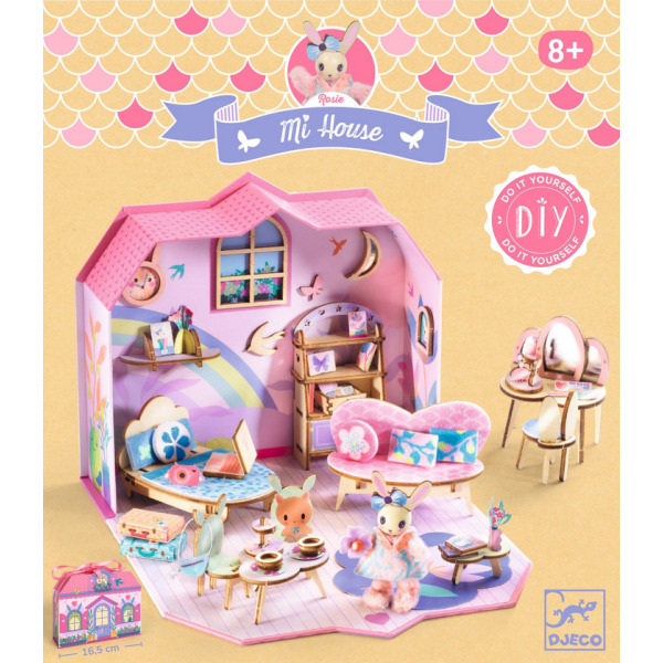 ROSIE mini domek MI HOUSE zrób to sam zestaw kreatywny Djeco 8+