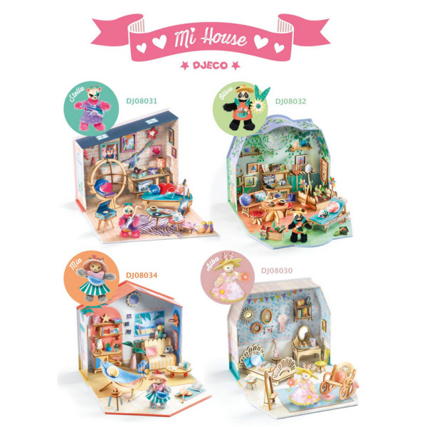 ROSIE mini domek MI HOUSE zrób to sam zestaw kreatywny Djeco 8+