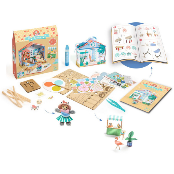 MIA mini domek MI HOUSE zrób to sam zestaw kreatywny Djeco 8+