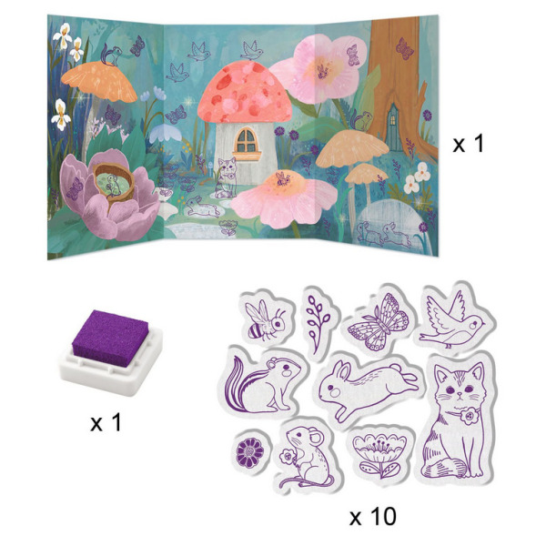 ZACZAROWANY LAS zestaw artystyczny 6 w 1 kreatywny Djeco 6+