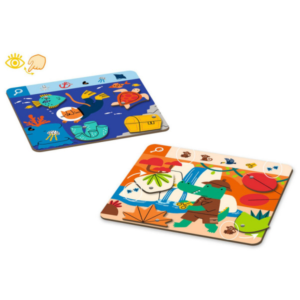 ODKRYWCY gra obserwacyjna na spostrzegawczość szukaj i znajdź Djeco 3+