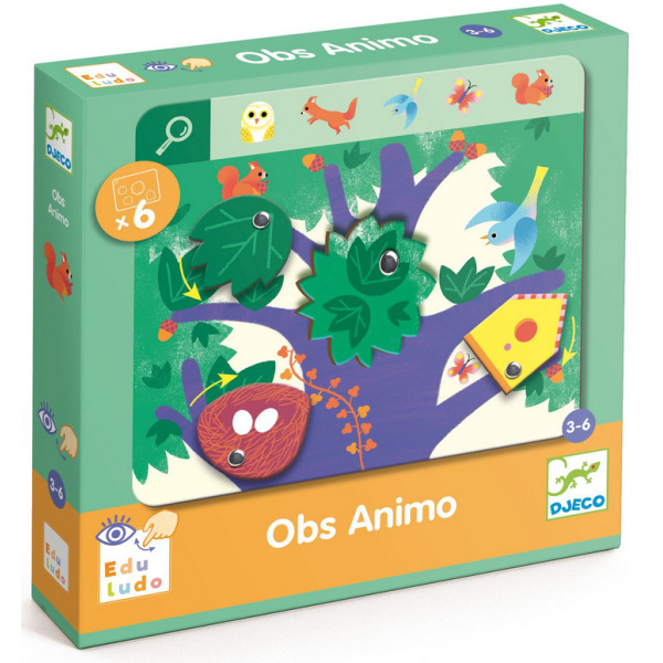 ANIMO gra obserwacyjna na spostrzegawczość szukaj i znajdź Djeco 3+
