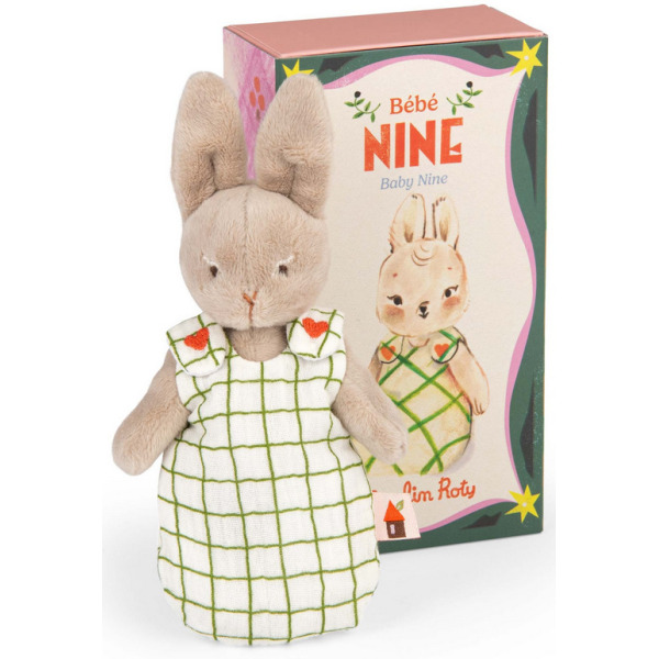 Króliczek BEBE NINE przytulanka w uroczym śpiworku LES MINOUCHKAS Moulin Roty 10msc+
