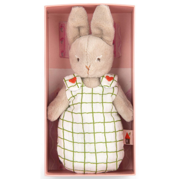 Króliczek BEBE NINE przytulanka w uroczym śpiworku LES MINOUCHKAS Moulin Roty 10msc+
