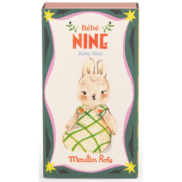 Króliczek BEBE NINE przytulanka w uroczym śpiworku LES MINOUCHKAS Moulin Roty 10msc+