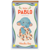 Słonik BEBE PABLO przytulanka w uroczym śpiworku LES MINOUCHKAS Moulin Roty 10msc+