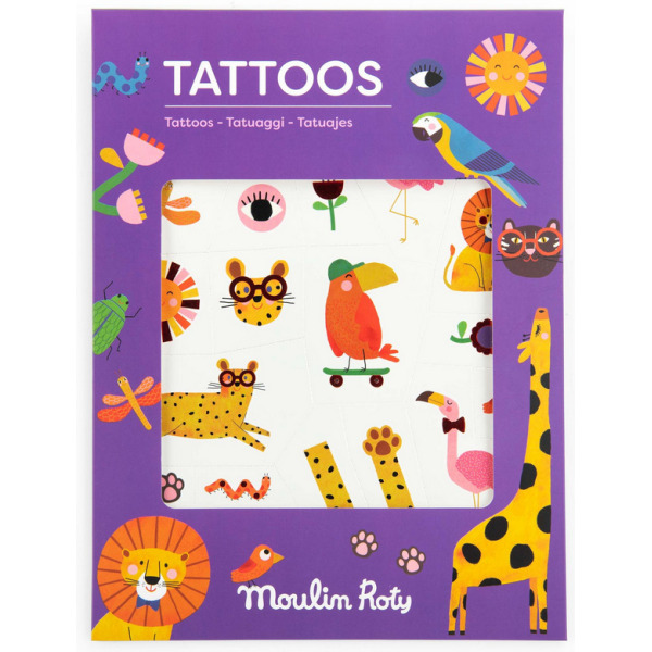 LES TOUPITIS tatuaże zmywalne dla dzieci 55 szt. Moulin Roty 3+