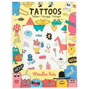 LES SCHMOUKS tatuaże zmywalne dla dzieci 67 szt. Moulin Roty 3+