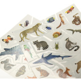 ZWIERZĄTA ŚWIATA tatuaże zmywalne dla dzieci 45 szt. Moulin Roty 3+