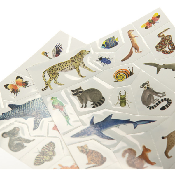 ZWIERZĄTA ŚWIATA tatuaże zmywalne dla dzieci 45 szt. Moulin Roty 3+