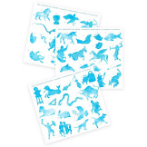 KONSTELACJA Les Jardin du Moulin kalkomania z plakatem zestaw kreatywny Moulin Roty 6+