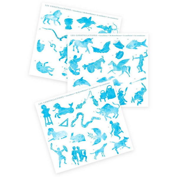 KONSTELACJA Les Jardin du Moulin kalkomania z plakatem zestaw kreatywny Moulin Roty 6+