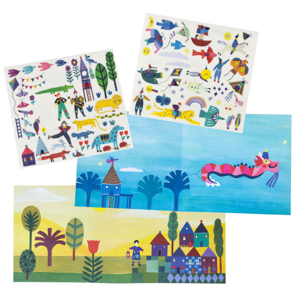 LES COMETES FILANTES kalkomania zestaw kreatywny Moulin Roty 4+