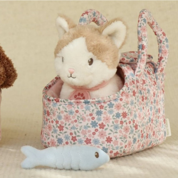 Marley PLUSZOWY KOTEK W TOREBCE przytulanka z akcesoriami Little Dutch 12m+