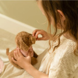 Jackie PLUSZOWY PIESEK W TOREBCE przytulanka z akcesoriami Little Dutch 12m+