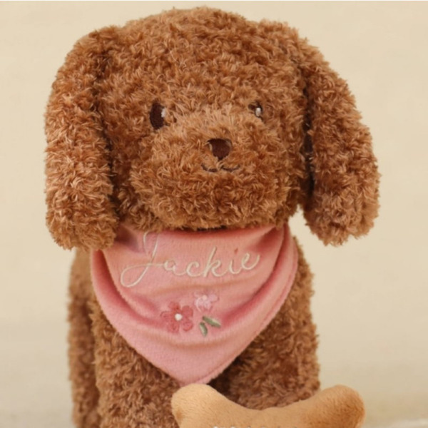 Jackie PLUSZOWY PIESEK W TOREBCE przytulanka z akcesoriami Little Dutch 12m+