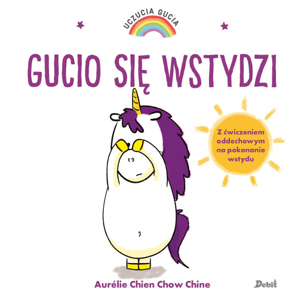GUCIO SIĘ WSTYDZI książeczka Uczucia Gucia Aurelie Chien Chow Chine wyd. Debit