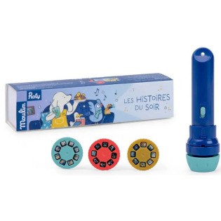 PUCE &PILOU projektor latarka ze slajdami Moulin Roty 4+