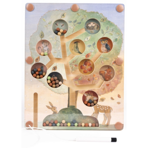 DRZEWO drewniany labirynt magnetyczny Egmont Toys 3+