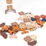 DREWNIANE KLOCKI KONSTRUKCYJNE zestaw 60 elementów  Egmont Toys 3+