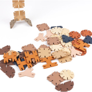 DREWNIANE KLOCKI KONSTRUKCYJNE zestaw 60 elementów  Egmont Toys 3+