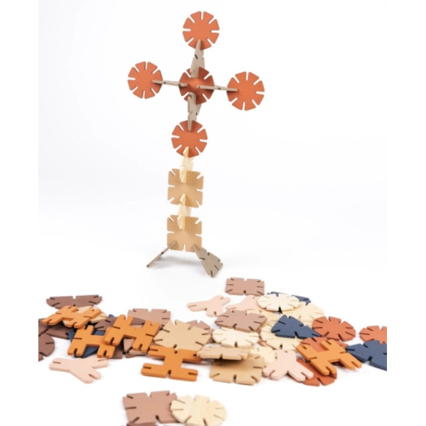 DREWNIANE KLOCKI KONSTRUKCYJNE zestaw 60 elementów  Egmont Toys 3+