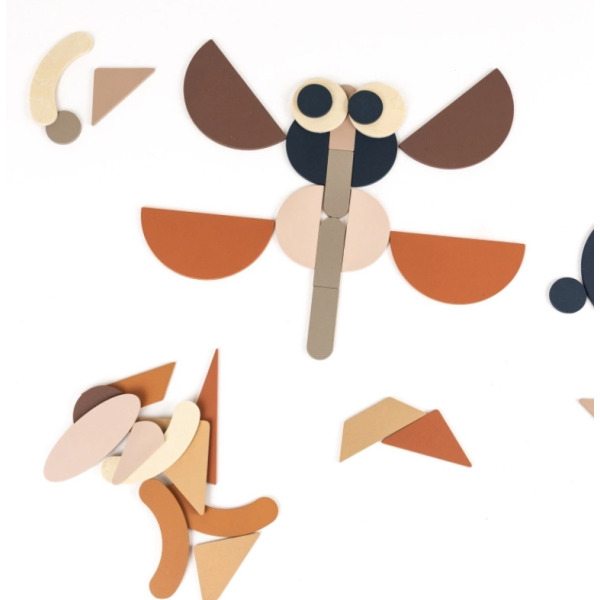 DREWNIANE KSZTAŁTY układanka figury do układania Egmont Toys 3+