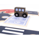 DREWNIANA DROGA z autkami i znakami drogowymi tor samochodowy do układania Egmont Toys 3+