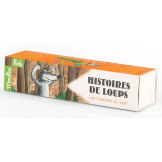 PRZYGODY WILKA projektor latarka ze slajdami Moulin Roty 4+