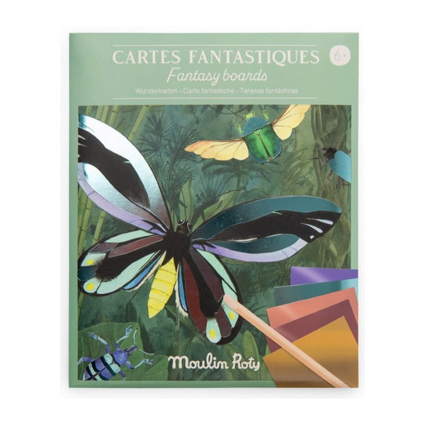 DOOKOŁA ŚWIATA zestaw kreatywny z folią transferową 6 obrazków Moulin Roty 6+