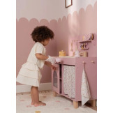 DREWNIANA KUCHNIA z akcesoriami zabawa w dom, kuchnię i gotowanie FSC Little Dutch 3+