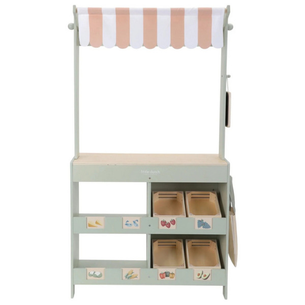 DREWNIANY SKLEPIK do zabawy z akcesoriami FSC Little Dutch 3+