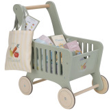 DREWNIANY WÓZEK na zakupy do zabawy w sklep z akcesoriami FSC Little Dutch 3+