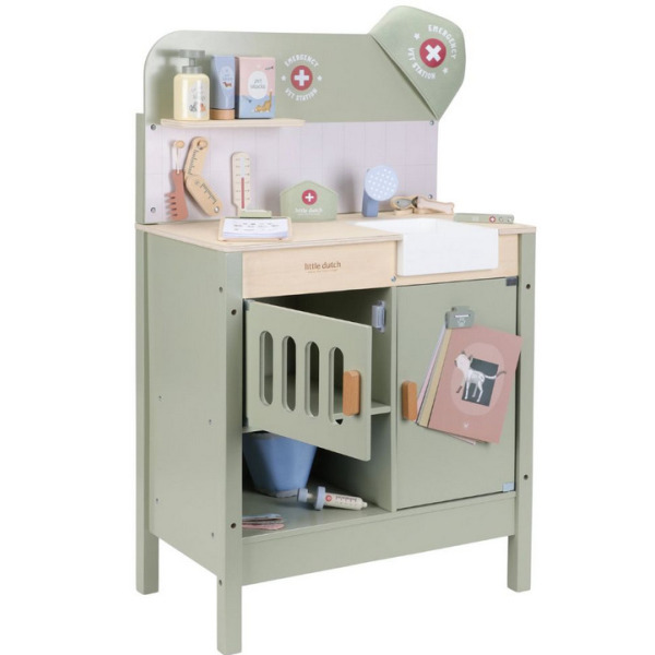 DREWNIANY GABINET WETERYNARYJNY z akcesoriami FSC Little Dutch 3+