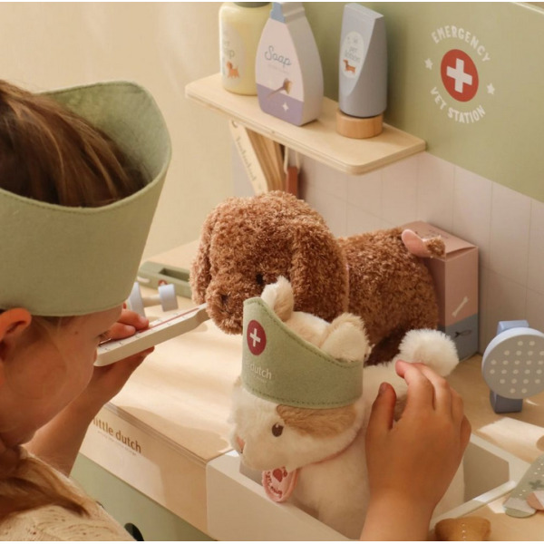 DREWNIANY GABINET WETERYNARYJNY z akcesoriami FSC Little Dutch 3+