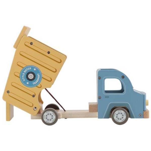 WYWROTKA drewniany samochód z figurkami i akcesoriami śmieciarka FSC Little Dutch 2+