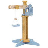 DREWNIANY DŹWIG BUDOWLANY z akcesoriami i torami kolejowymi FSC Little Dutch 3+