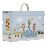 PRZENOŚNY TOR WYŚCIGOWY z akcesoriami w walizeczce FSC Little Dutch 18m+