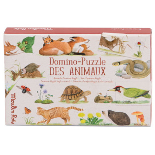 ZWIERZĘCE DOMINO gra 30 el. LE JARDIN DU MOULIN Moulin Roty 3+