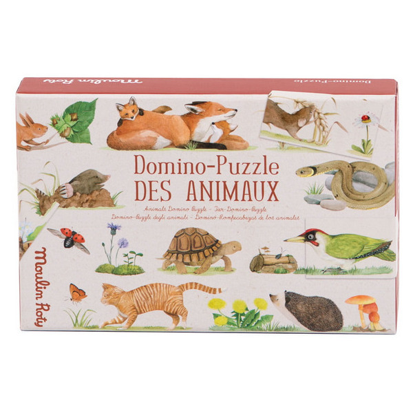 ZWIERZĘCE DOMINO gra 30 el. LE JARDIN DU MOULIN Moulin Roty 3+