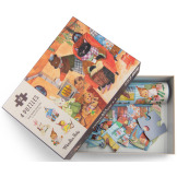 W PRZYTULNYM DOMKU puzzle zestaw 4 układanek 12 el. Les Minouchkas Moulin Roty 3+
