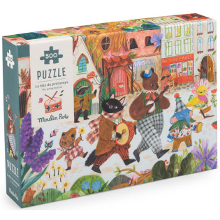 ŚWIĘTO WIOSNY puzzle tekturowe dla dzieci 500 el. Les Minouchkas Moulin Roty 8+