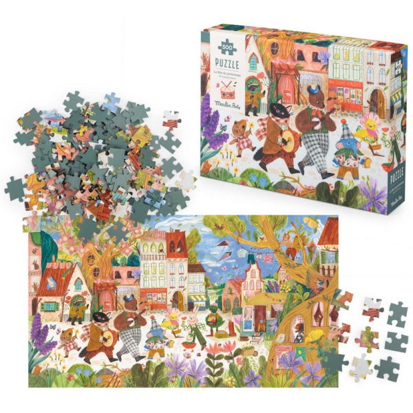 ŚWIĘTO WIOSNY puzzle tekturowe dla dzieci 500 el. Les Minouchkas Moulin Roty 8+