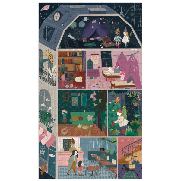 PARYSKA KAMIENICA puzzle obserwacyjne dla dzieci 200 el. Les Parisiennes Moulin Roty 6+