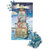 LATARNIA MORSKA puzzle tekturowe dla dzieci 500 el. z plakatem Moulin Roty 8+