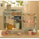 DREWNIANA KAWIARENKA zabawa w dom, kuchnię i gotowanie FSC Little Dutch 3+